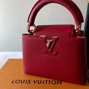 Louis Vuitton Mini Capucines in Scarlet Taurillon Leather